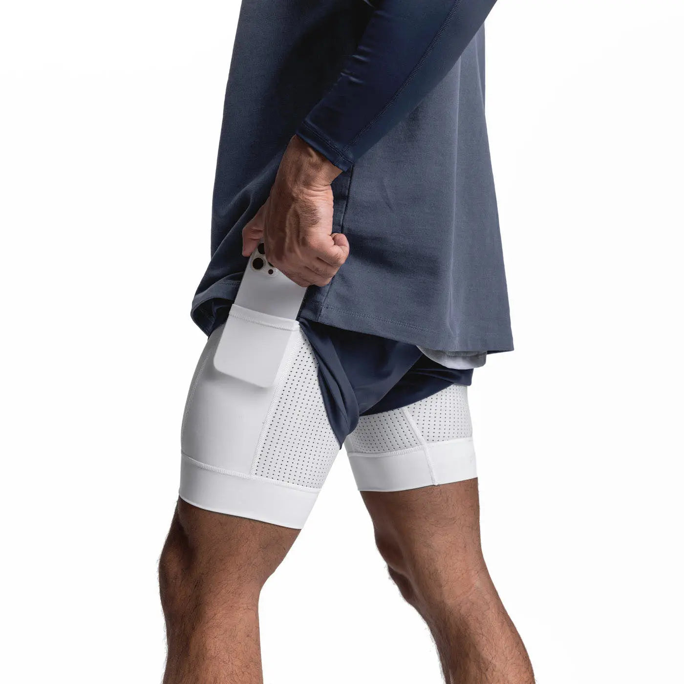 2025 NEW men's sports shorts 2 in 1 Running shorts men's double layer breathable fitness bodybuilding training Jogging Shorts Nyvora
