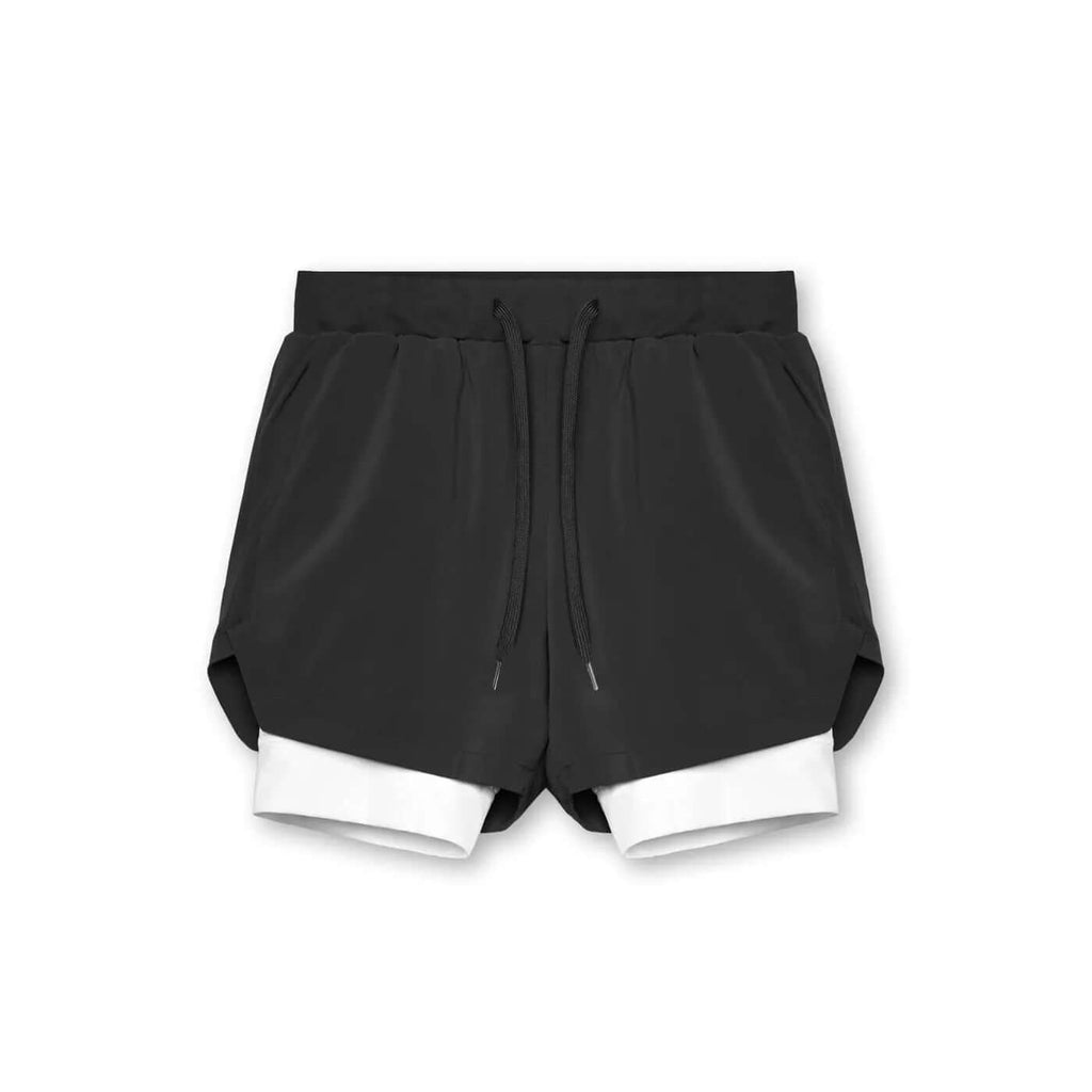 2025 NEW men's sports shorts 2 in 1 Running shorts men's double layer breathable fitness bodybuilding training Jogging Shorts Nyvora