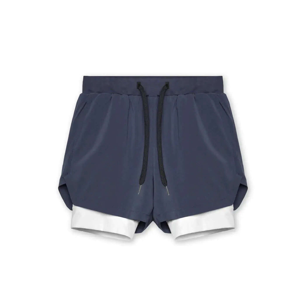 2025 NEW men's sports shorts 2 in 1 Running shorts men's double layer breathable fitness bodybuilding training Jogging Shorts Nyvora