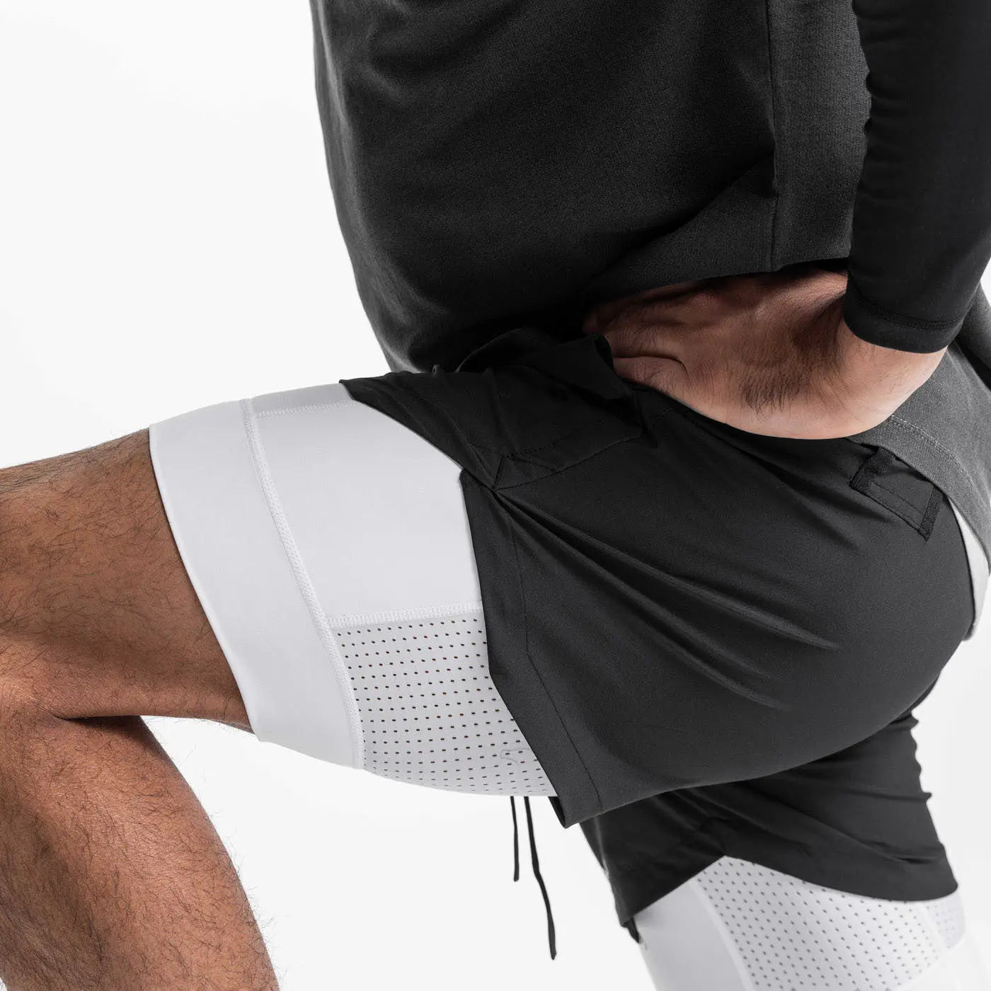2025 NEW men's sports shorts 2 in 1 Running shorts men's double layer breathable fitness bodybuilding training Jogging Shorts Nyvora