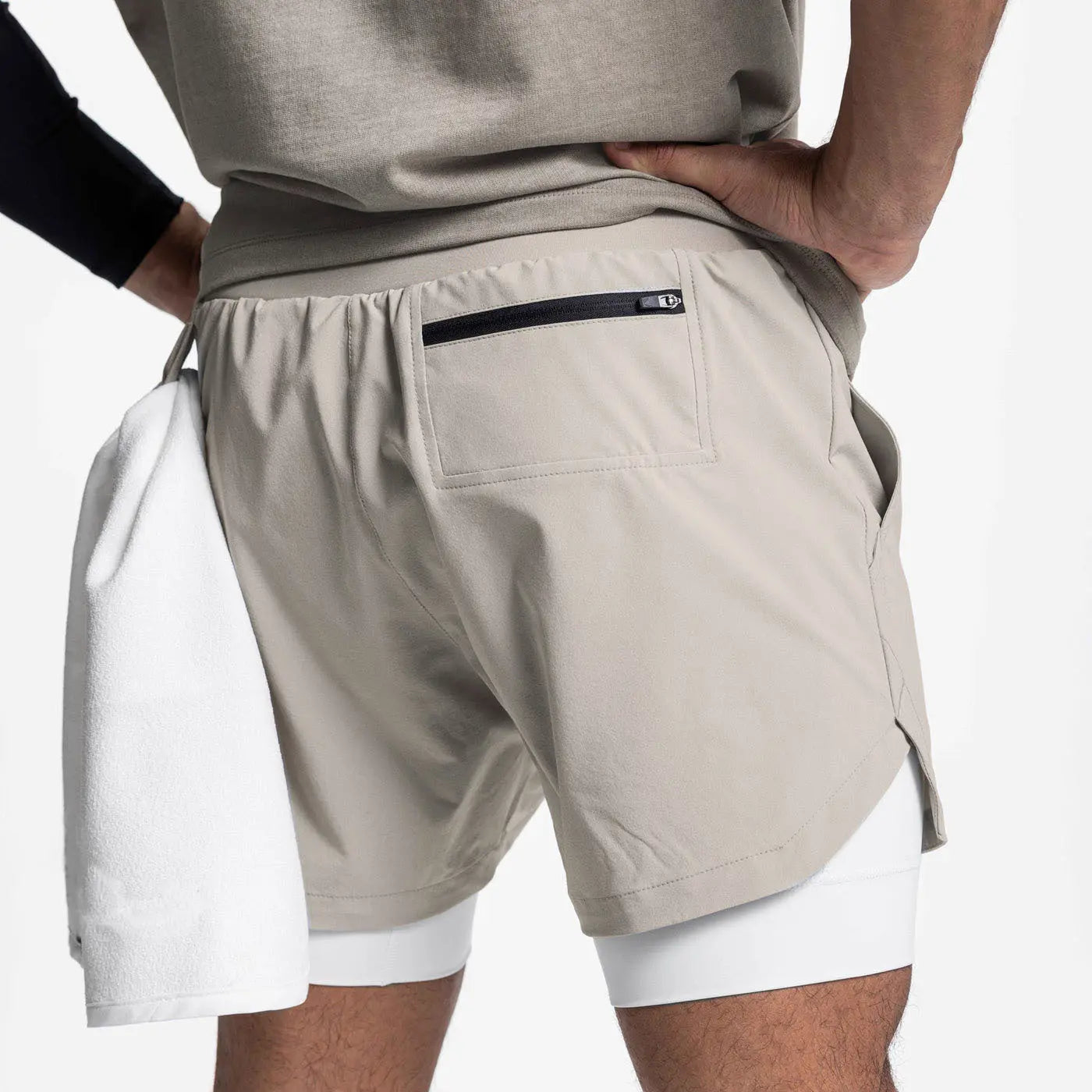 2025 NEW men's sports shorts 2 in 1 Running shorts men's double layer breathable fitness bodybuilding training Jogging Shorts Nyvora