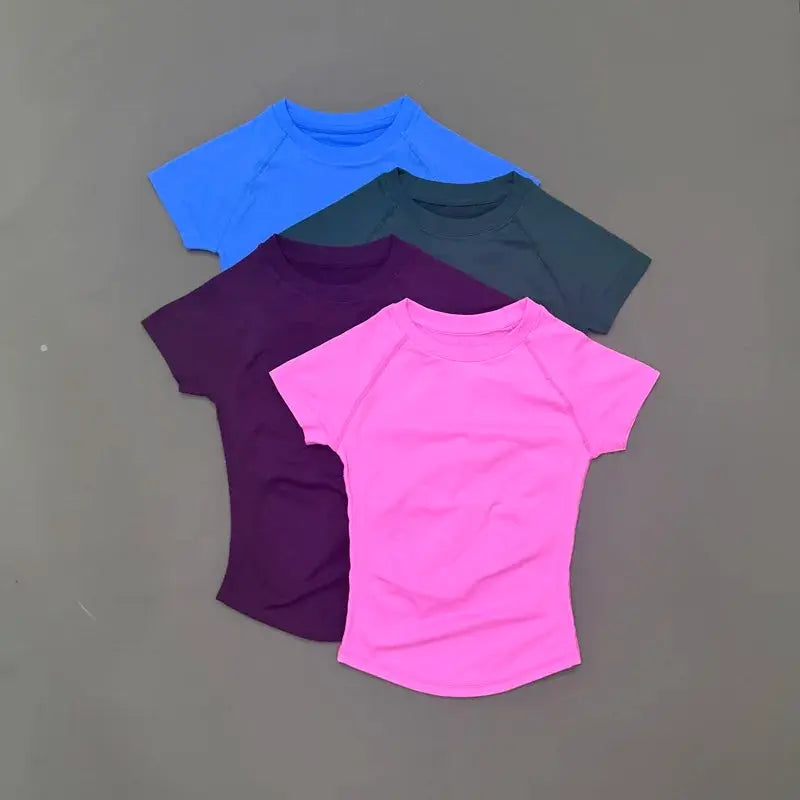 Women's quick dry sports t-shirt breathable fabric