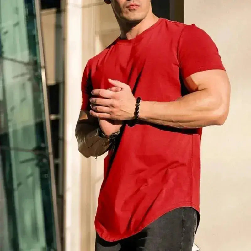 Muscle Fitness T-shirt Summer Men's Athleisure Workout short sleeve T-shirt High Quality cotton Men T-shirt Gym Sport Shirt Tops Nyvora