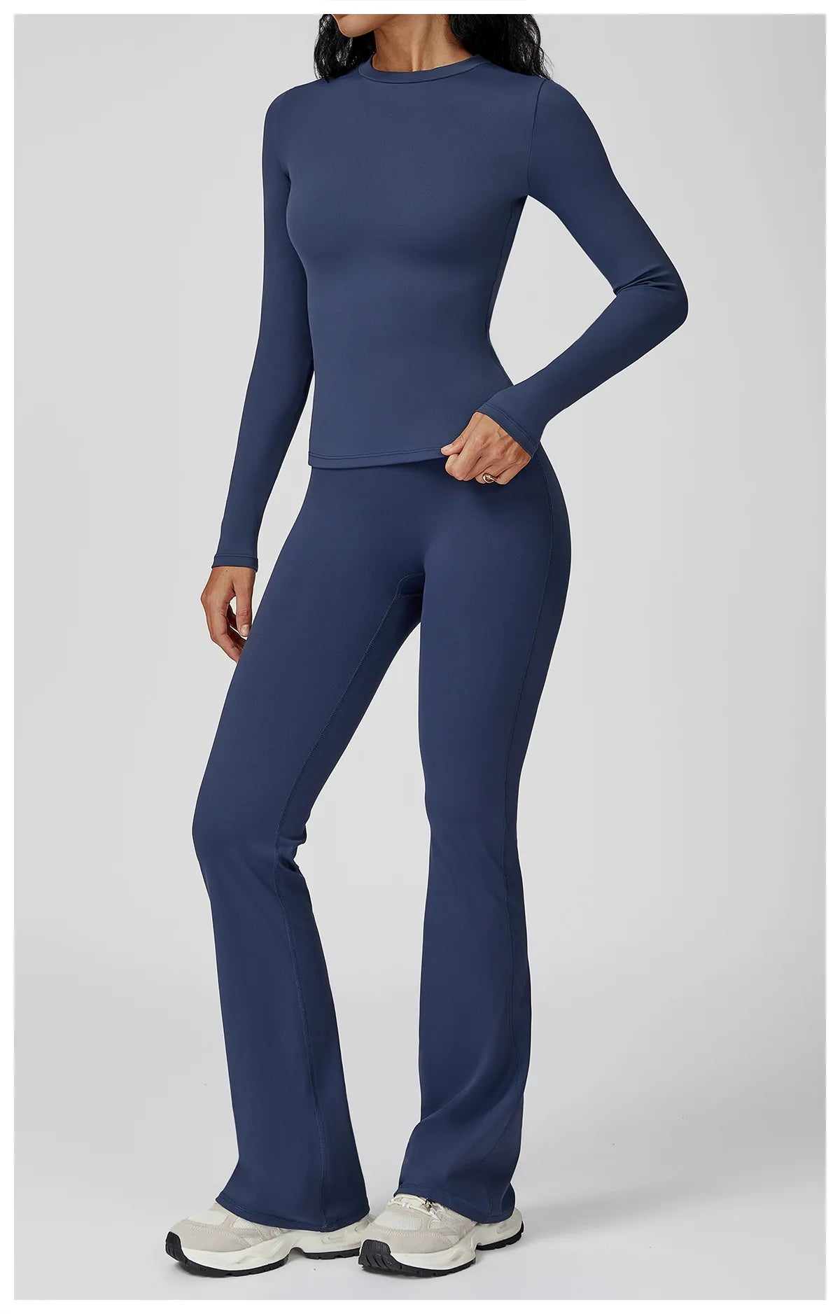 Yoga Set 2PCS Sportswear Sports Suits Women Tracksuits Gym Clothes Workout Legging Fitness Bra Crop Top Long Sleeve Sports Suit Nyvora
