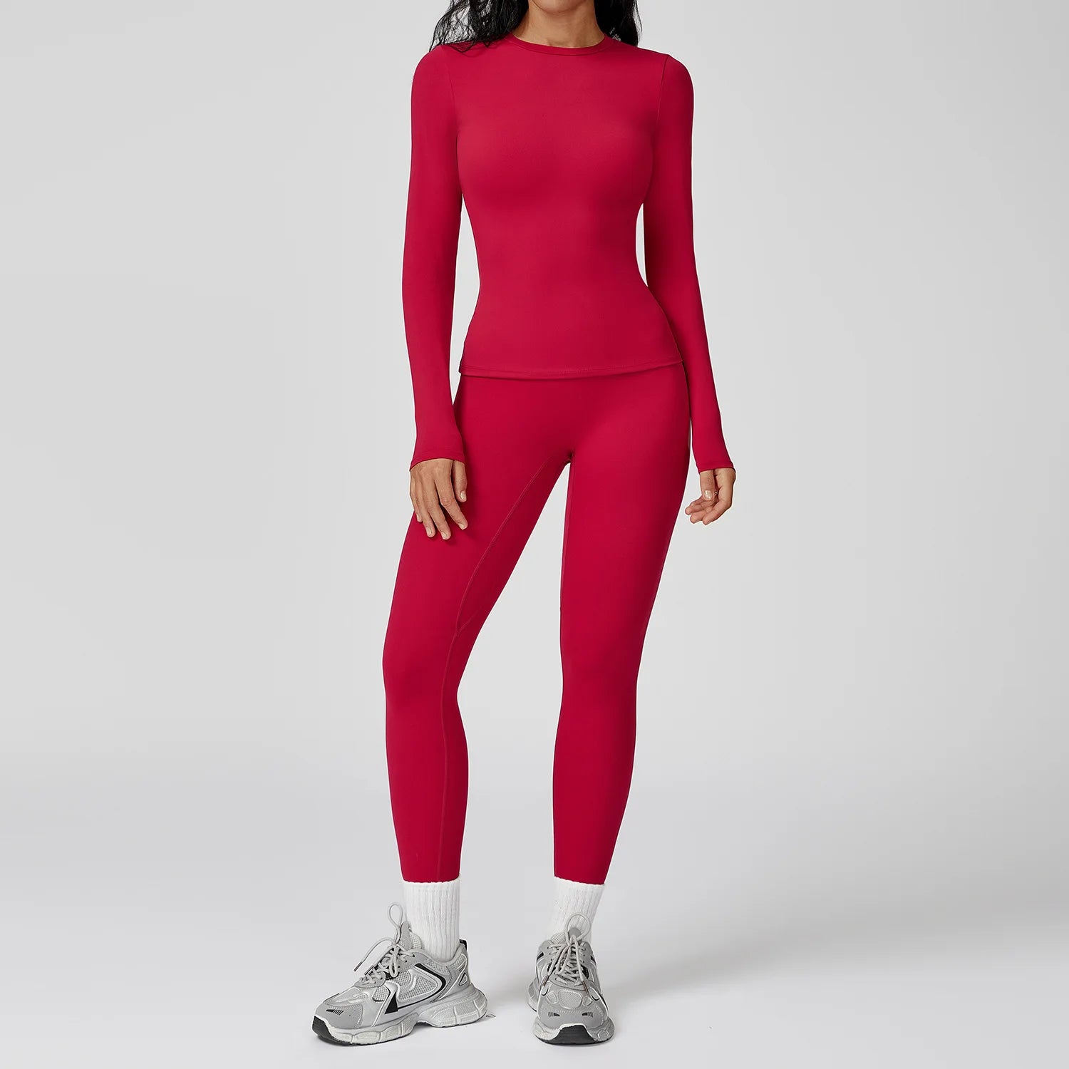 Yoga Set 2PCS Sportswear Sports Suits Women Tracksuits Gym Clothes Workout Legging Fitness Bra Crop Top Long Sleeve Sports Suit Nyvora