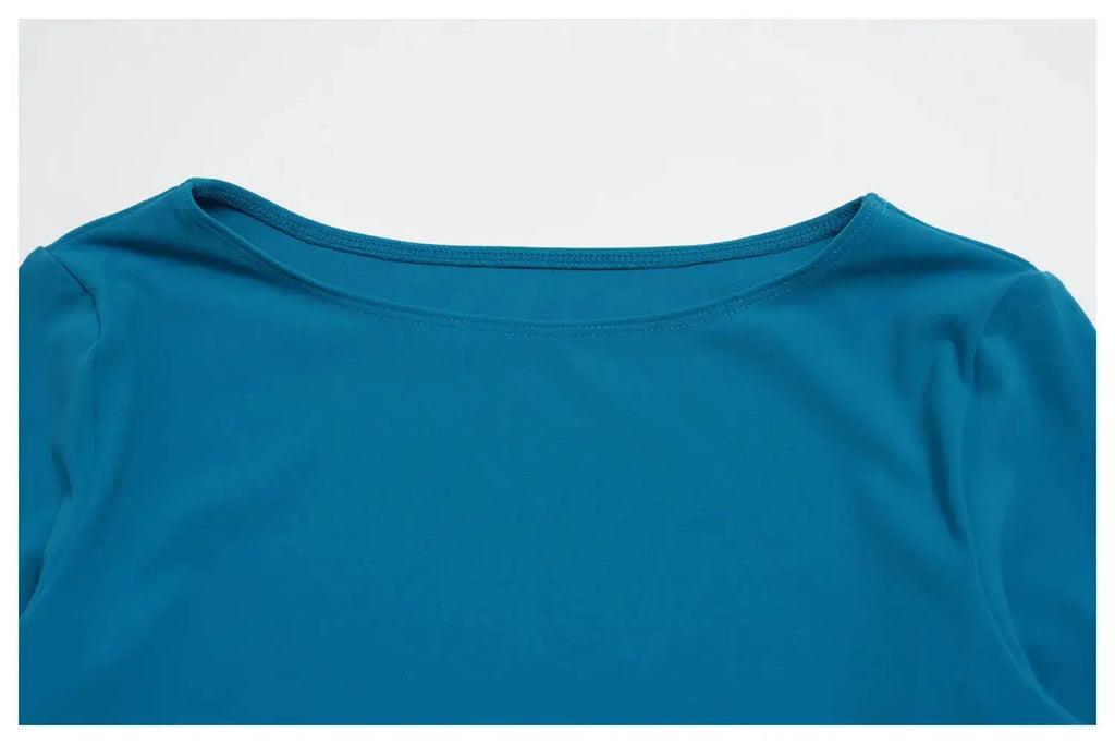 Women's long sleeve yoga t-shirt front view