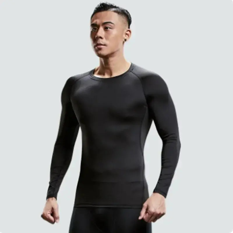 Men Compression Running T-Shirt Fitness Tight Long Sleeve Sport T-shirt Training Jogging Shirts Gym Sportswear Quick Dry Clothes Nyvora