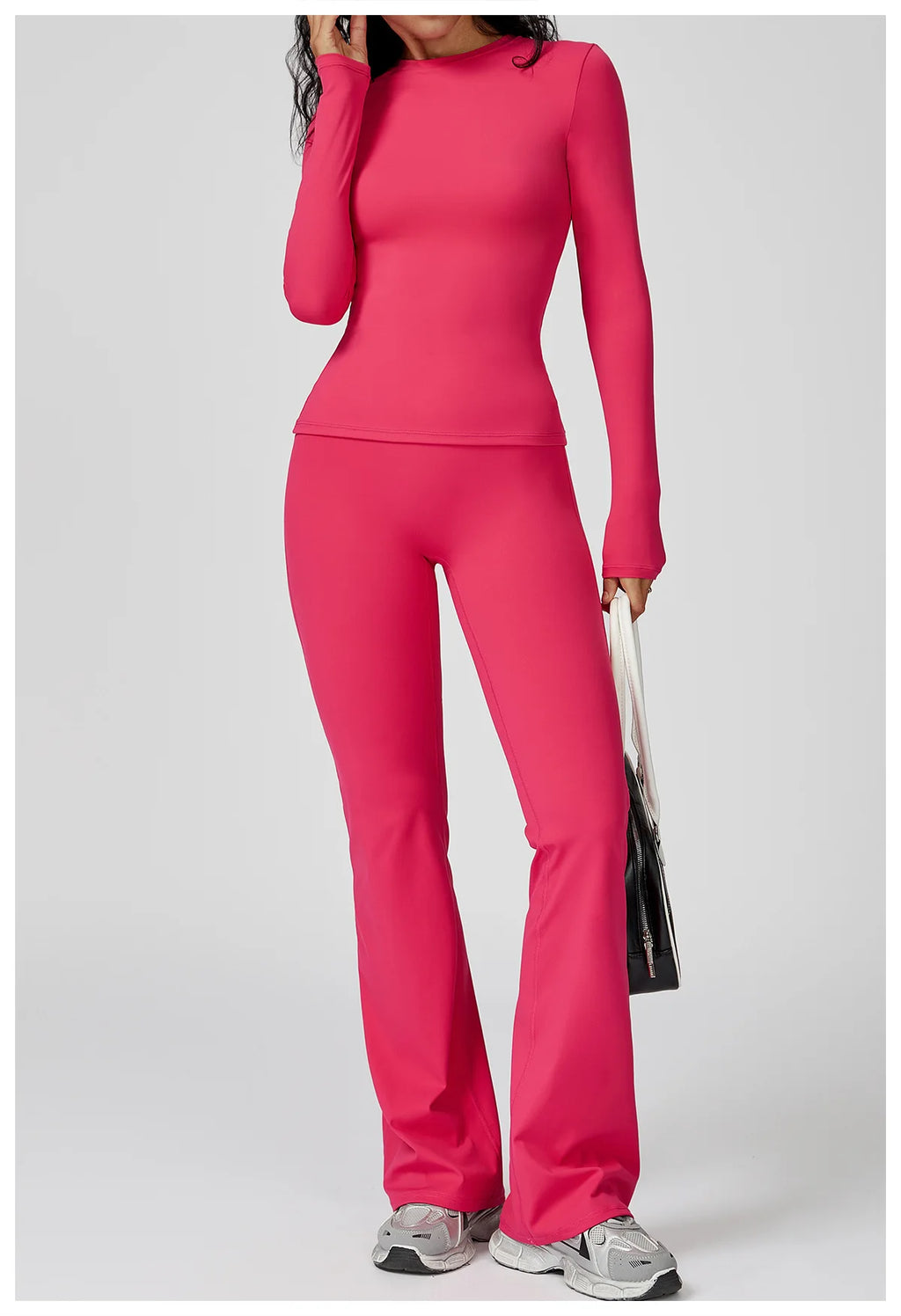 Yoga Set 2PCS Sportswear Sports Suits Women Tracksuits Gym Clothes Workout Legging Fitness Bra Crop Top Long Sleeve Sports Suit Nyvora