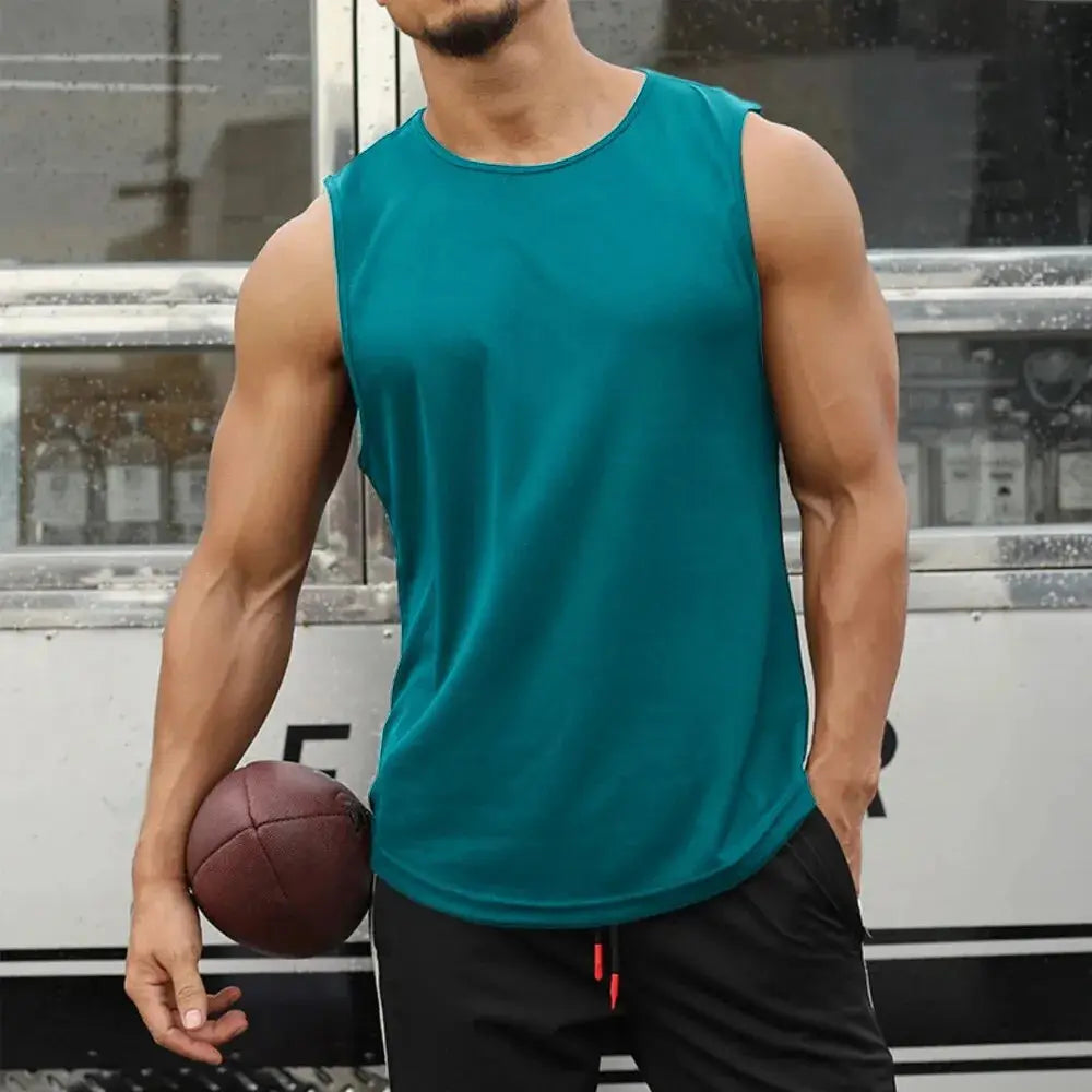 Summer Marathon Quick Dry Sports Tank Top Men's Sleeveless Tank Top Running Training Basketball Loose Fit Tank Top Nyvora