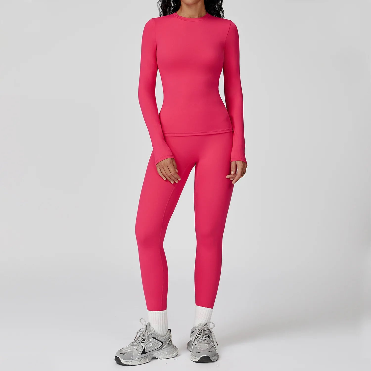 Yoga Set 2PCS Sportswear Sports Suits Women Tracksuits Gym Clothes Workout Legging Fitness Bra Crop Top Long Sleeve Sports Suit Nyvora