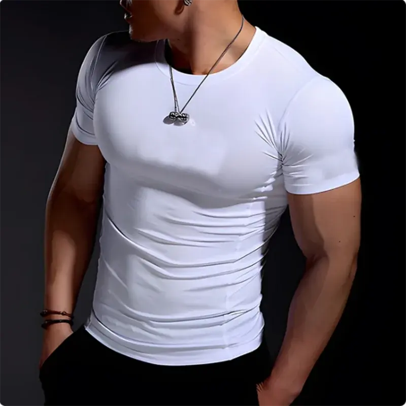 Men's running compression t-shirt fitness apparel