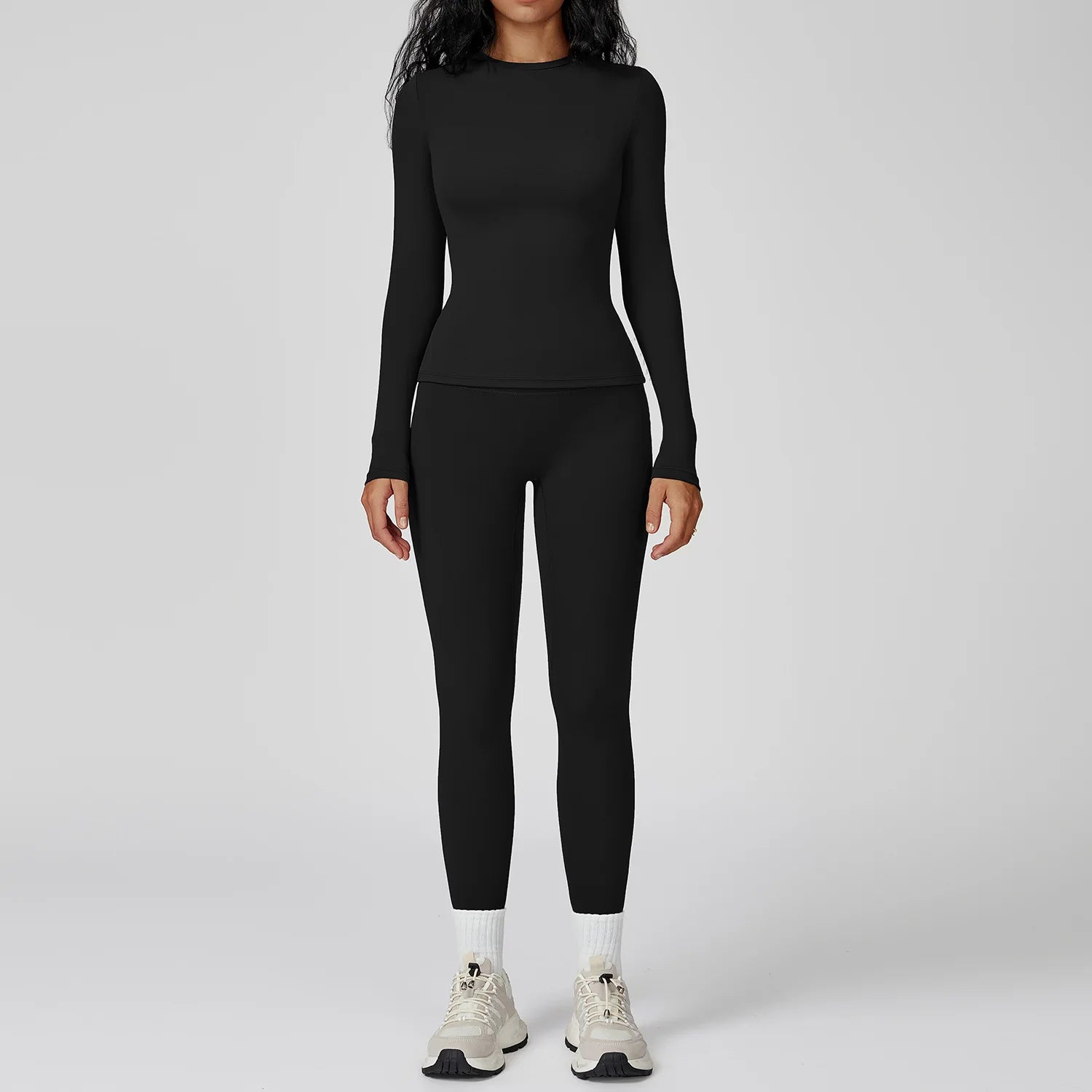 Yoga Set 2PCS Sportswear Sports Suits Women Tracksuits Gym Clothes Workout Legging Fitness Bra Crop Top Long Sleeve Sports Suit Nyvora