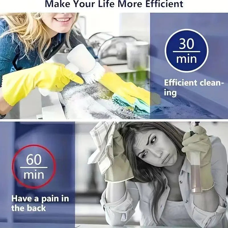 Multi functional household universal kitchen electric brush cleaning tool wireless electric cleaning brush automatic