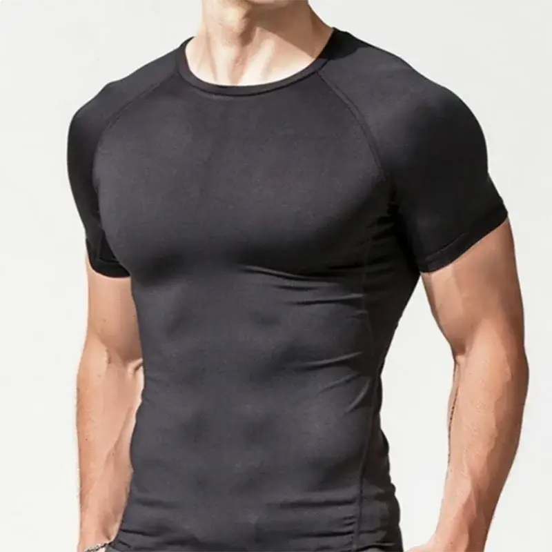 Men's running compression t-shirt fitness apparel