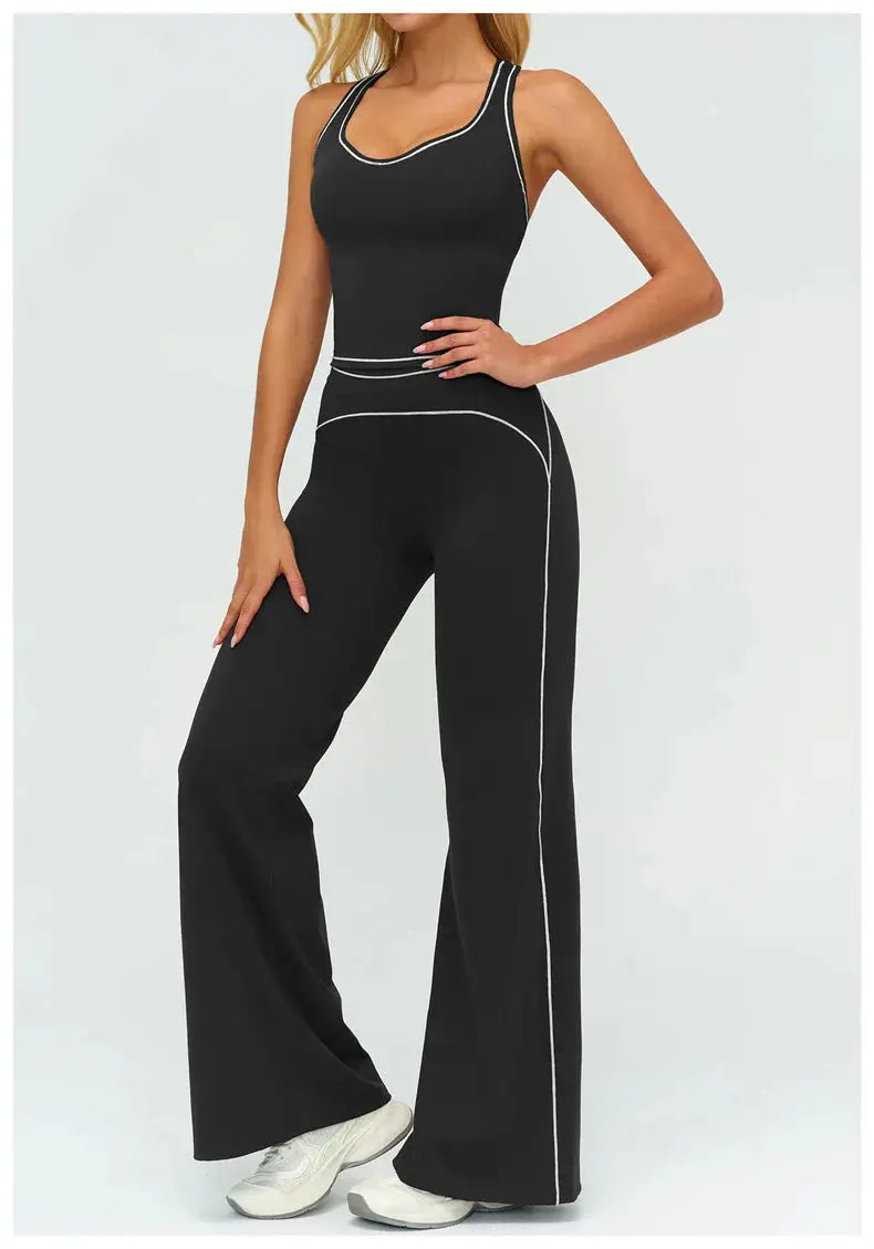 TRY TO BN Women's Tracksuit Yoga Sets Sports Vest Contrasting Color High Waisted Leggings Fitness Two Pieces Running Gym Clothes Nyvora