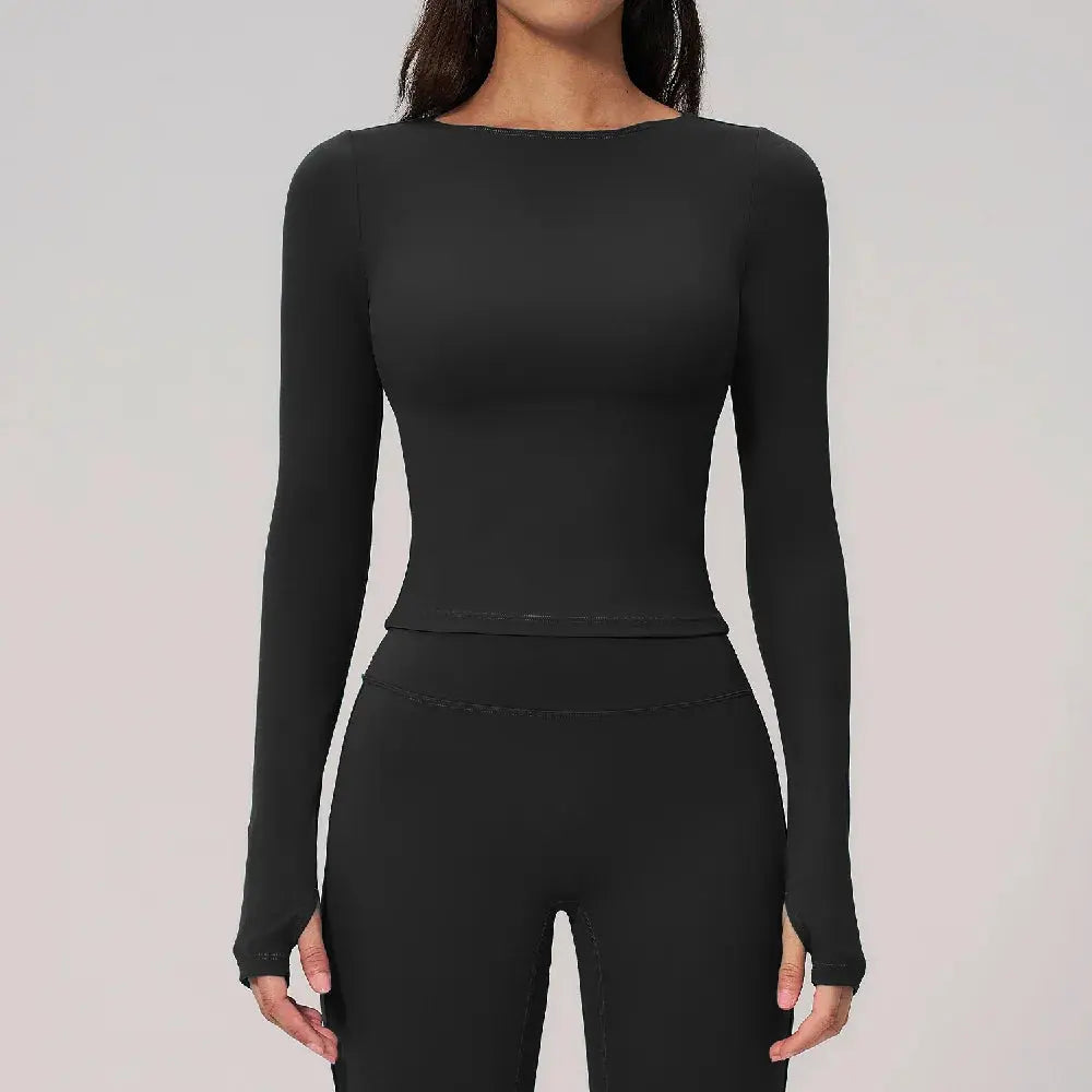 Women's long sleeve yoga t-shirt running top
