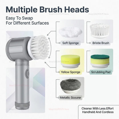Multi functional household universal kitchen electric brush cleaning tool wireless electric cleaning brush automatic