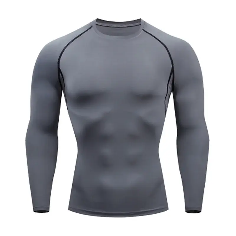 Men Compression Running T-Shirt Fitness Tight Long Sleeve Sport T-shirt Training Jogging Shirts Gym Sportswear Quick Dry Clothes Nyvora