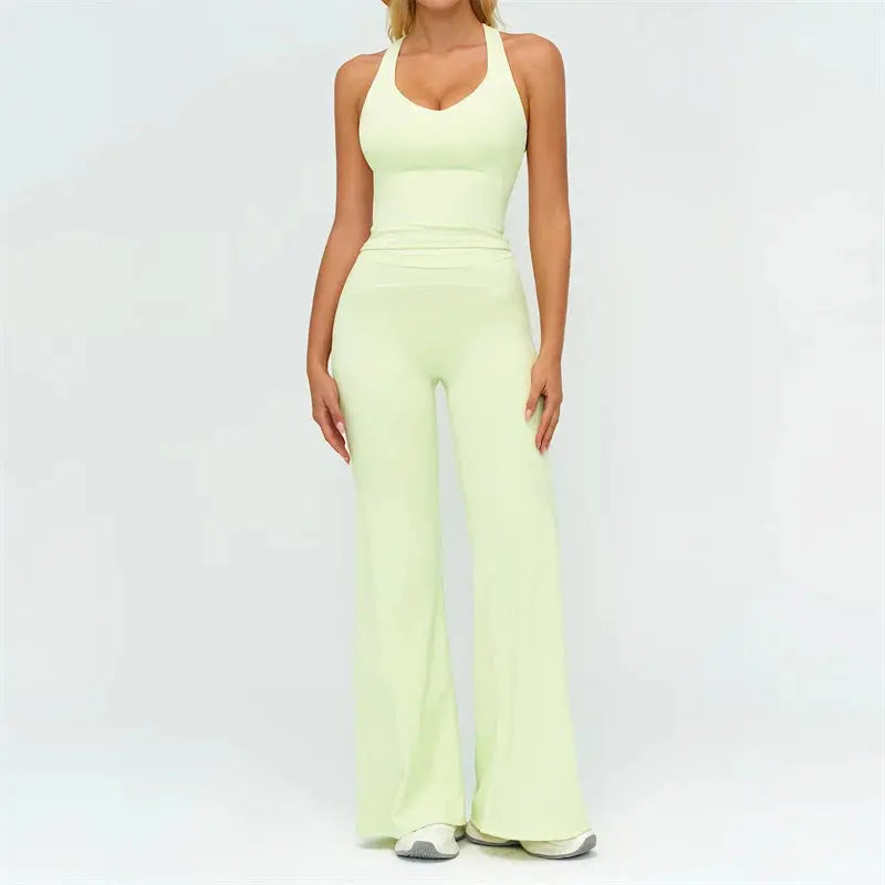 TRY TO BN Women's Tracksuit Yoga Sets Sports Vest Contrasting Color High Waisted Leggings Fitness Two Pieces Running Gym Clothes Nyvora