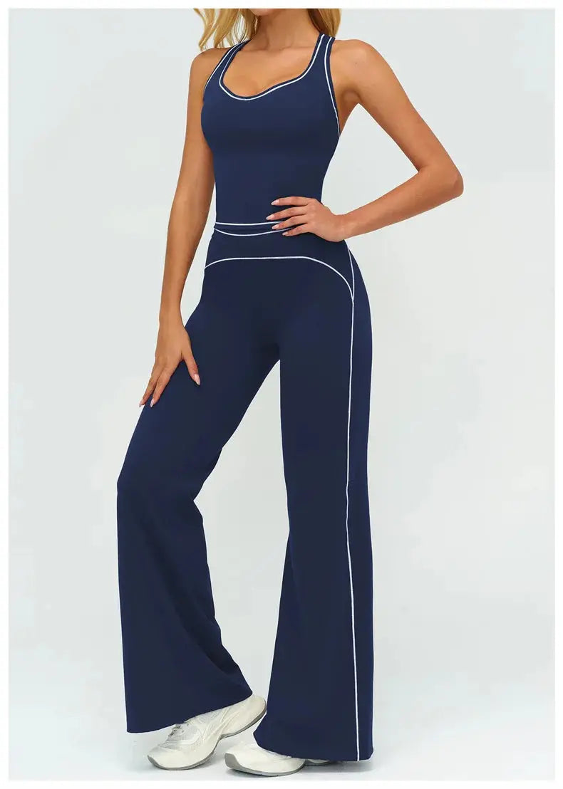 TRY TO BN Women's Tracksuit Yoga Sets Sports Vest Contrasting Color High Waisted Leggings Fitness Two Pieces Running Gym Clothes Nyvora
