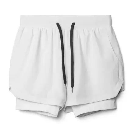 2025 NEW men's sports shorts 2 in 1 Running shorts men's double layer breathable fitness bodybuilding training Jogging Shorts Nyvora