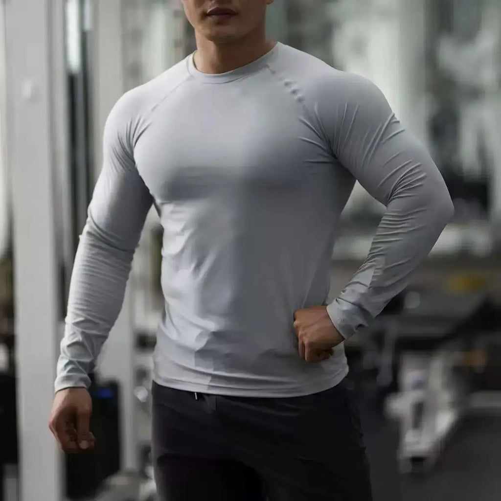Men Compression Running T-Shirt Fitness Tight Long Sleeve Sport T-shirt Training Jogging Shirts Gym Sportswear Quick Dry Clothes Nyvora