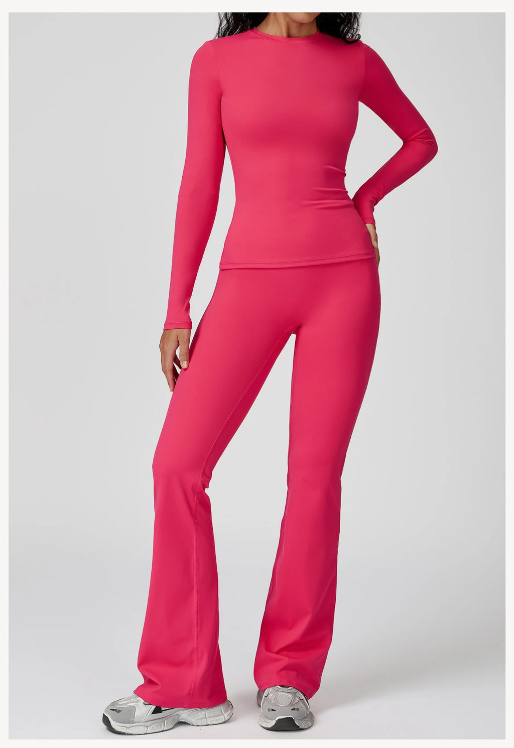 Yoga Set 2PCS Sportswear Sports Suits Women Tracksuits Gym Clothes Workout Legging Fitness Bra Crop Top Long Sleeve Sports Suit Nyvora