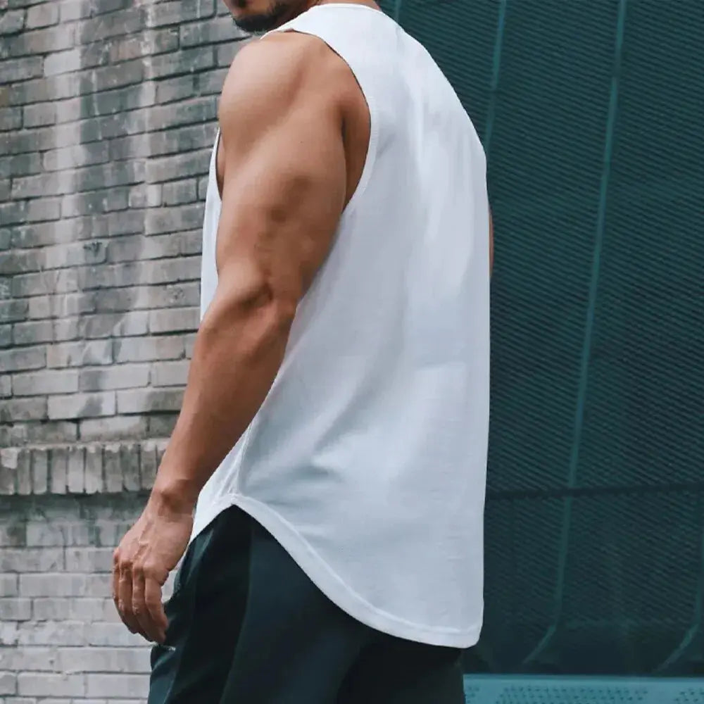 Men's quick dry sports tank top front view