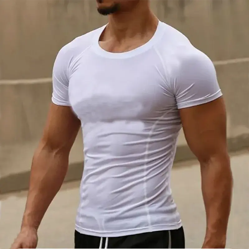 Men's running compression t-shirt fitness apparel