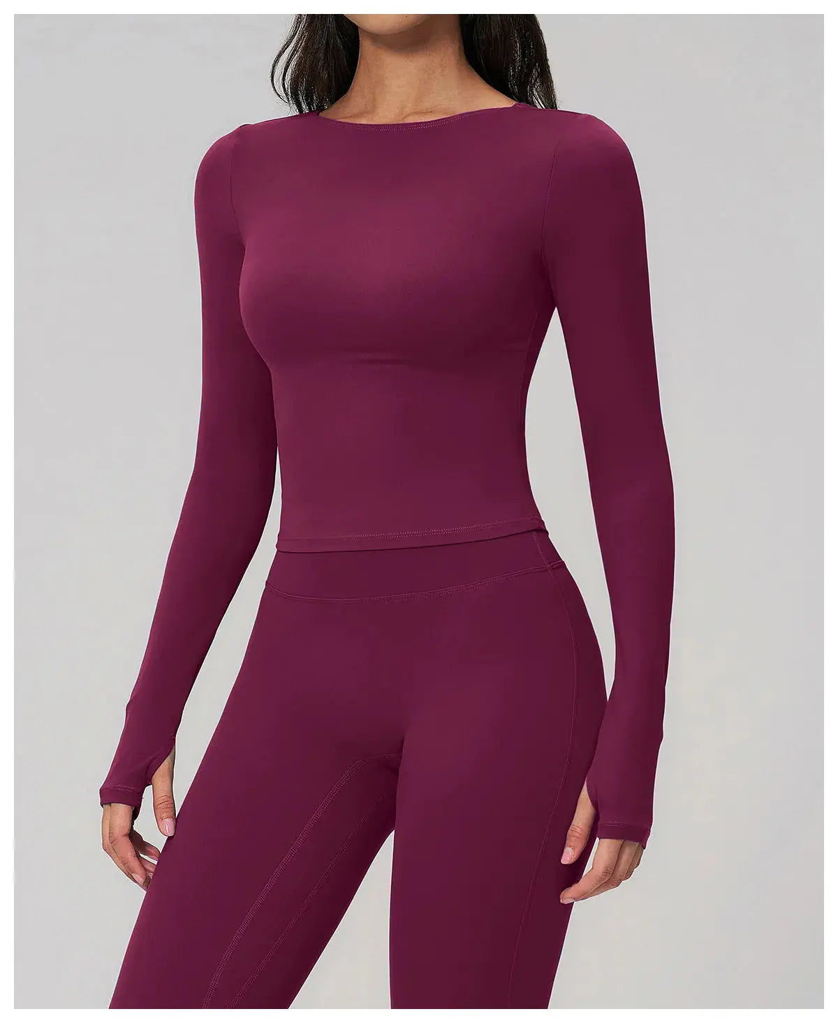 Women's long sleeve yoga t-shirt running top