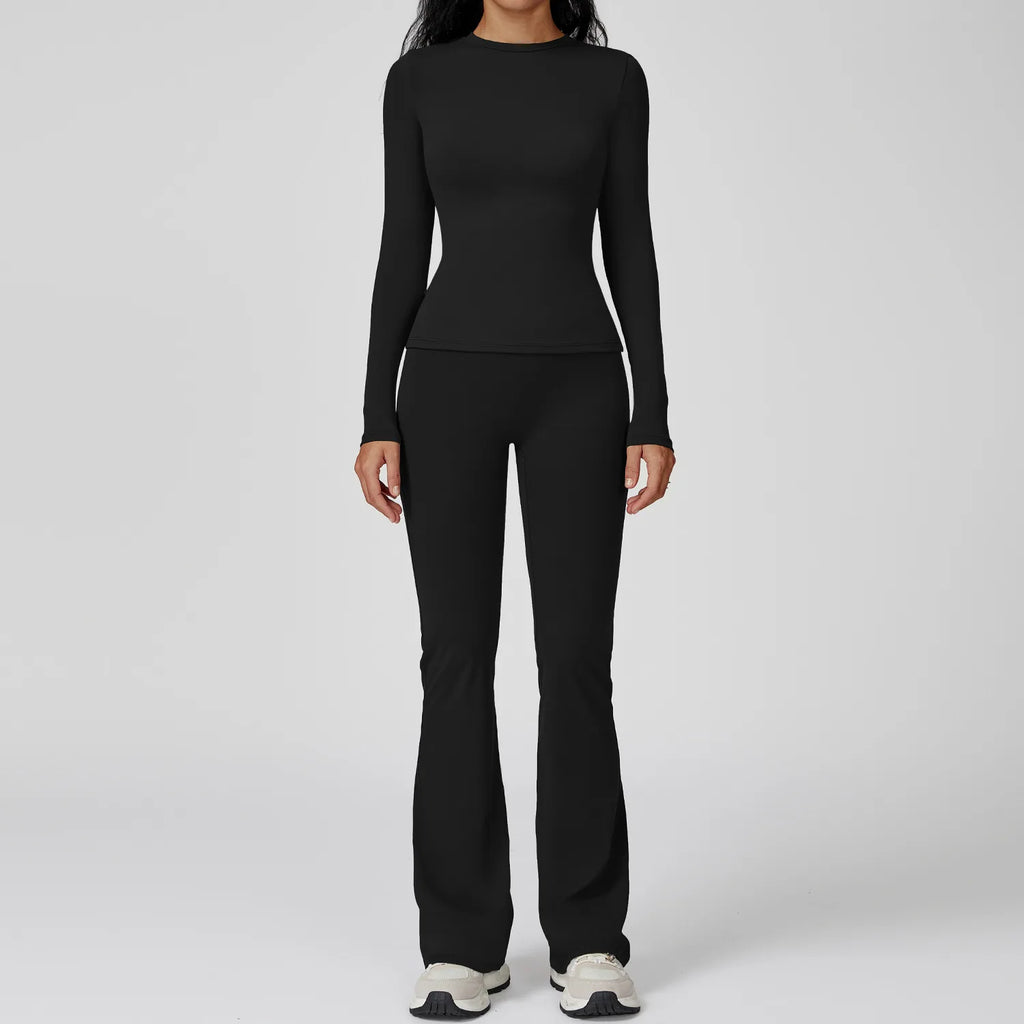 Yoga Set 2PCS Sportswear Sports Suits Women Tracksuits Gym Clothes Workout Legging Fitness Bra Crop Top Long Sleeve Sports Suit Nyvora