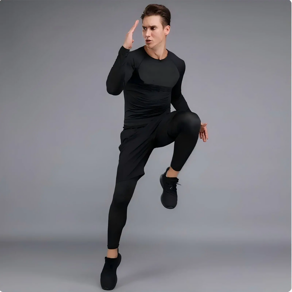 Men Compression Running T-Shirt Fitness Tight Long Sleeve Sport T-shirt Training Jogging Shirts Gym Sportswear Quick Dry Clothes Nyvora