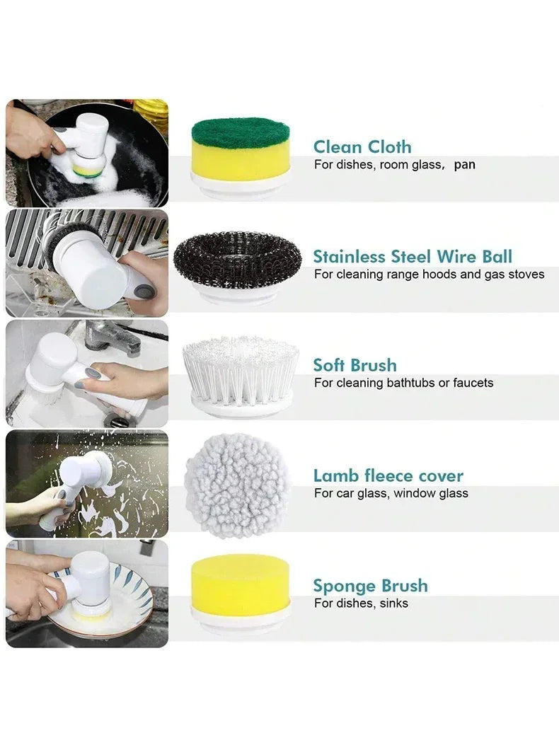 Multi functional household universal kitchen electric brush cleaning tool wireless electric cleaning brush automatic