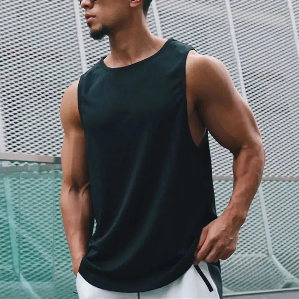 Summer Marathon Quick Dry Sports Tank Top Men's Sleeveless Tank Top Running Training Basketball Loose Fit Tank Top Nyvora
