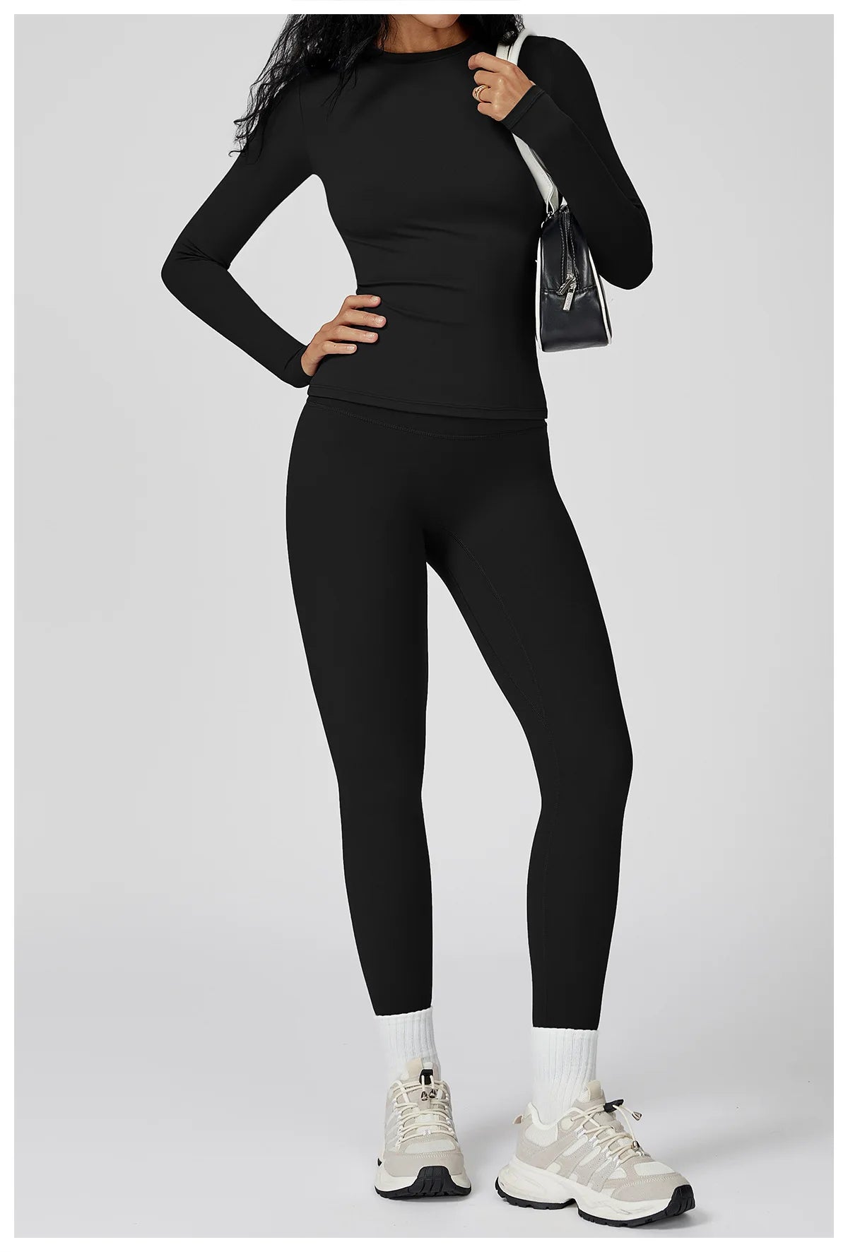 Yoga Set 2PCS Sportswear Sports Suits Women Tracksuits Gym Clothes Workout Legging Fitness Bra Crop Top Long Sleeve Sports Suit Nyvora