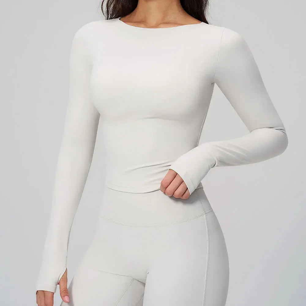 Women's long sleeve yoga t-shirt running top