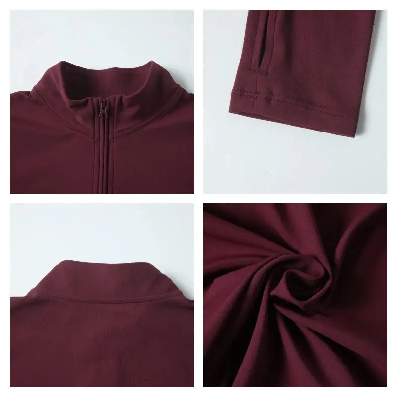 Men's half zipper sports shirt running apparel